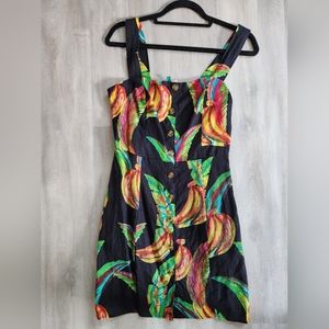 Farm Rio linen banana dress small